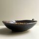 Stylised and signed glazed ceramic salad bowl, France circa 1970.