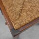 Mid-Century Brutalist Oak and Wicker Chair, Belgium, 1960