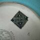 Longwy enamel dish decorated with a port scene