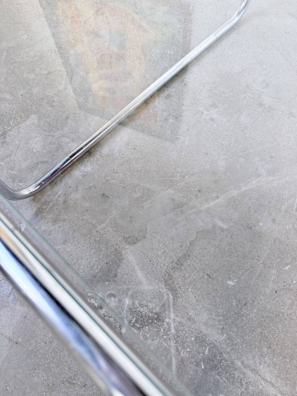 Table basse moderniste Bauhaus en acier tubulaire
