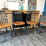 Series of 4 Scandinavian chairs