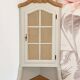 Corner unit in 2 parts, grey/beige and cane work.