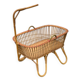 Berceau Vintage en Rotin et Bambou