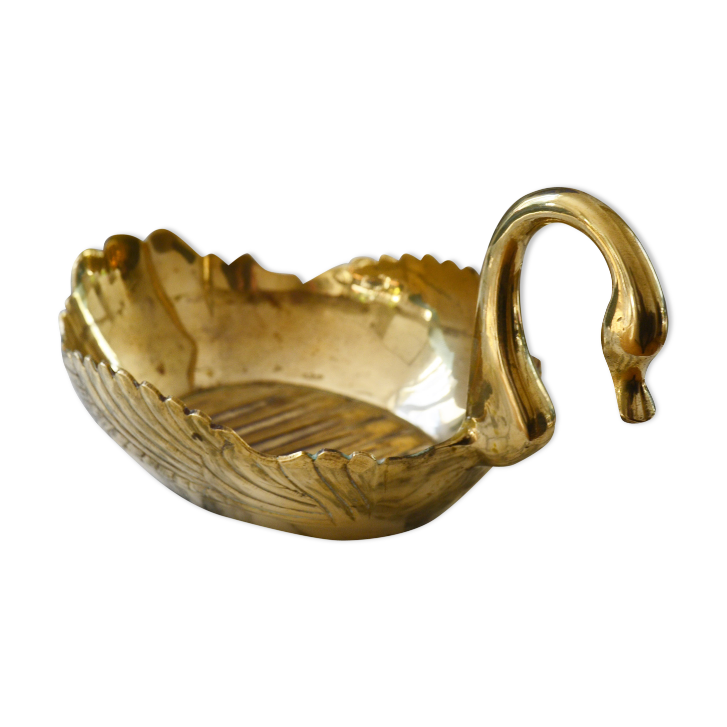 Swan brass trinket bowl from the 60/70