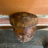 Moroccan mask in carved wood vintage decoration