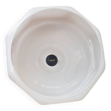 Old white plastic pendant lamp 1970s vintage