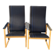 Paire de fauteuils Artza Noirs par Simo Heikkila