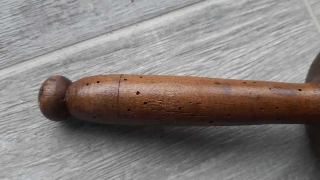 Wooden mortar and pestle