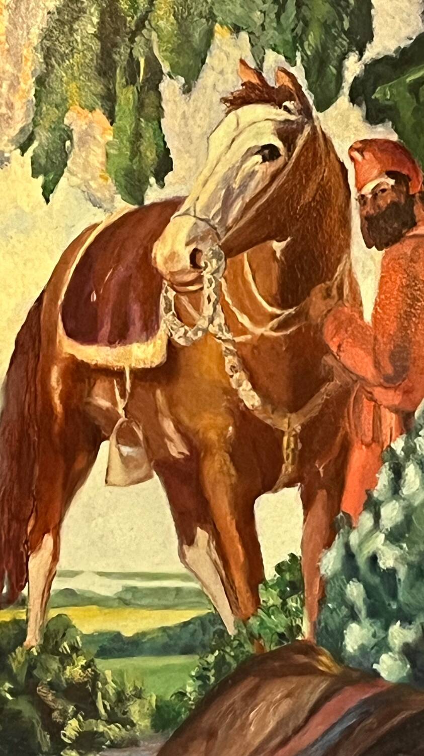 Lot of 2 vintage paintings life in Argentina