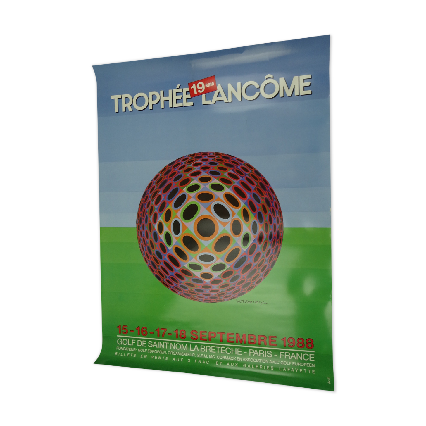 Trophy poster lancôme vasarely 1988