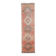 1970s vintage Turkish Oushak handmade wool cotton red area rug 89x344