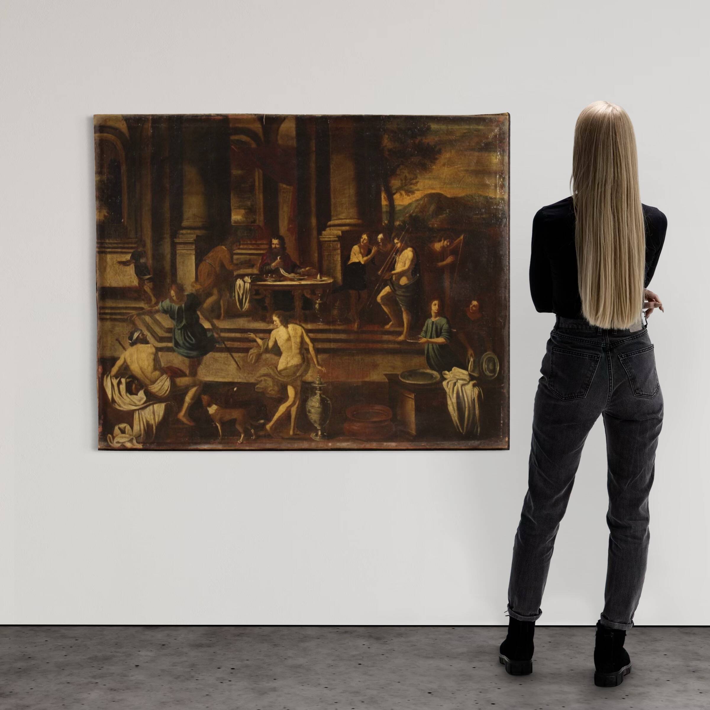 Great 17th century Italian painting, Herod's Banquet