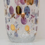 Vintage glass vase by Glasswork Novy Bor 1950's