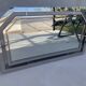 Pair of vintage 1930s Art Deco chrome-plated metal mirrors - 103 x 60 cm