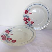 2 deep plates Céranord St Amand model Le Printemps (220634)