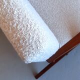 1960 model B 310 var mid century chair in ivory boucle