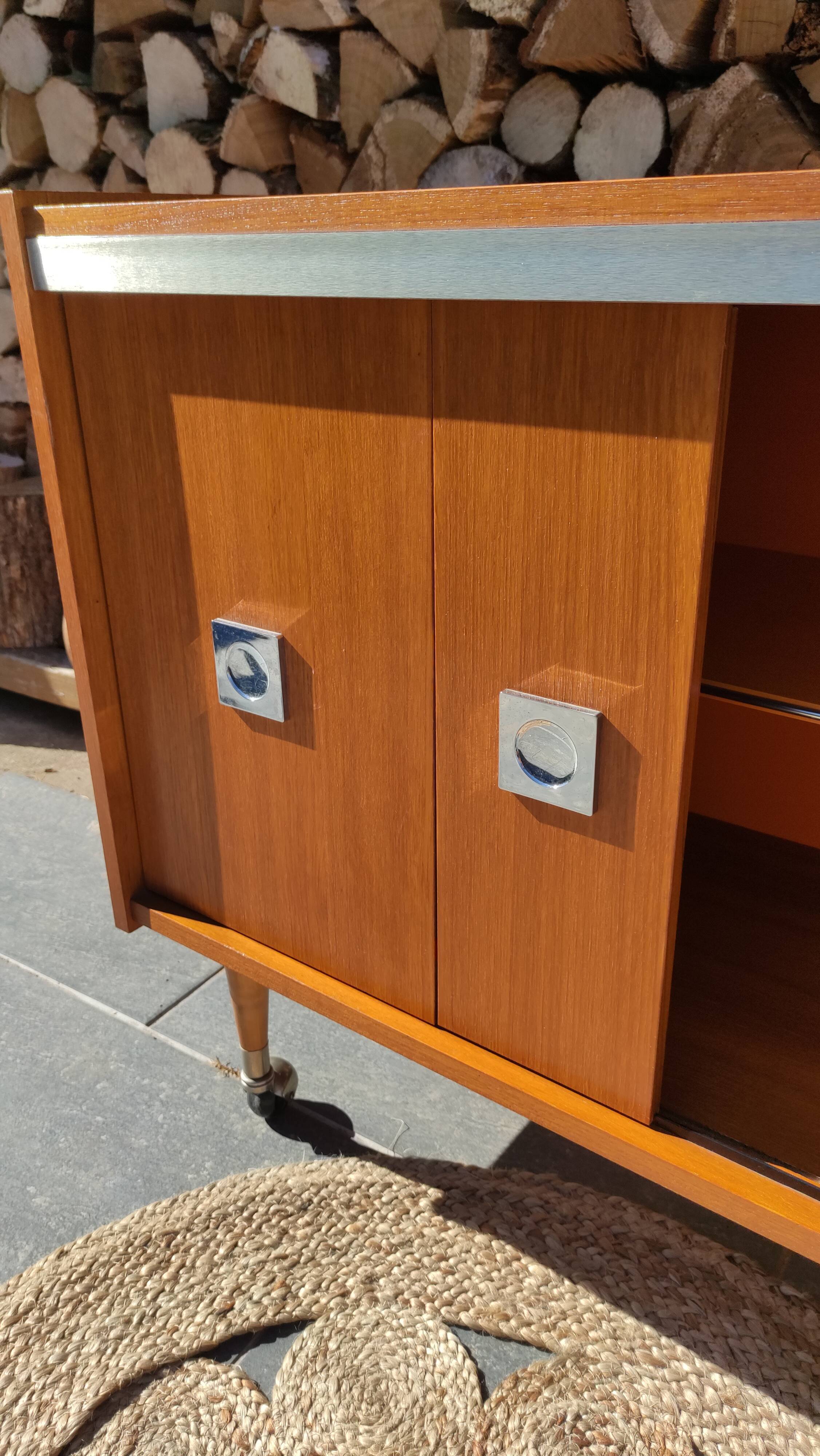 Buffet or vintage bar compass feet and casters