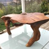 Brutalist teak root coffee table