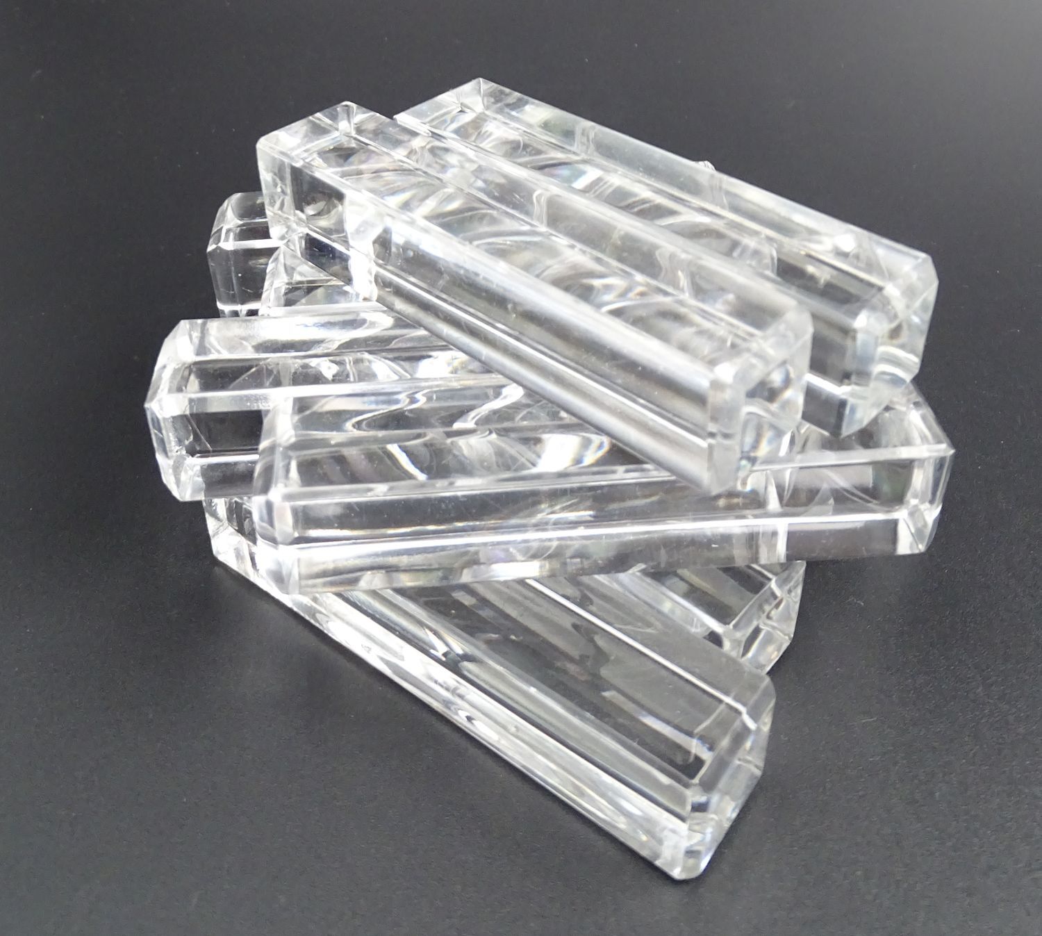 Lot de 10 repose-couteaux en cristal de Saint-Louis - Etat correct