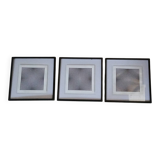 Vintage Optical Art Triptych Vasarely