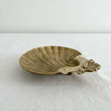 Vintage bronze shell ashtray