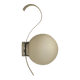 Vintage wall light, opaline glass and brushed metal, France, 1960
