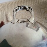 Silver-plated metal planter pot