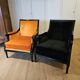 Pair of "Bergère" Empire armchairs