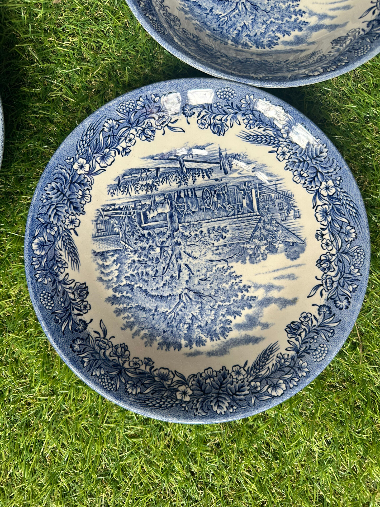Set of 4 English deep plates by Churchill.