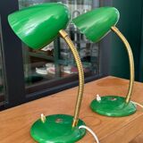 Lampes cocotte années 50/60 vert franc