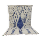 Vintage Azilal rug 290x190 cm - Blue geometric patterns