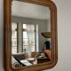 Miroir vintage années 70 rectangulaire camel/rose poudre