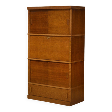 Armoire secrétaire en chêne 1980’s