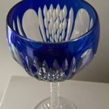 Pair of cut crystal wine glasses