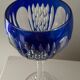 Pair of cut crystal wine glasses