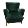 Fauteuil en velours années 50-60