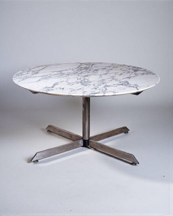 Table Super Malta en marbre de Calacatta, Roche Bobois, 1980s