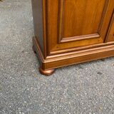 Vitrine Louis Philippe vintage en bois avec 2 portes