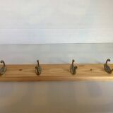 Wooden coat rack with four hooks