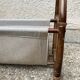 Vintage magazine holder in wood and canvas