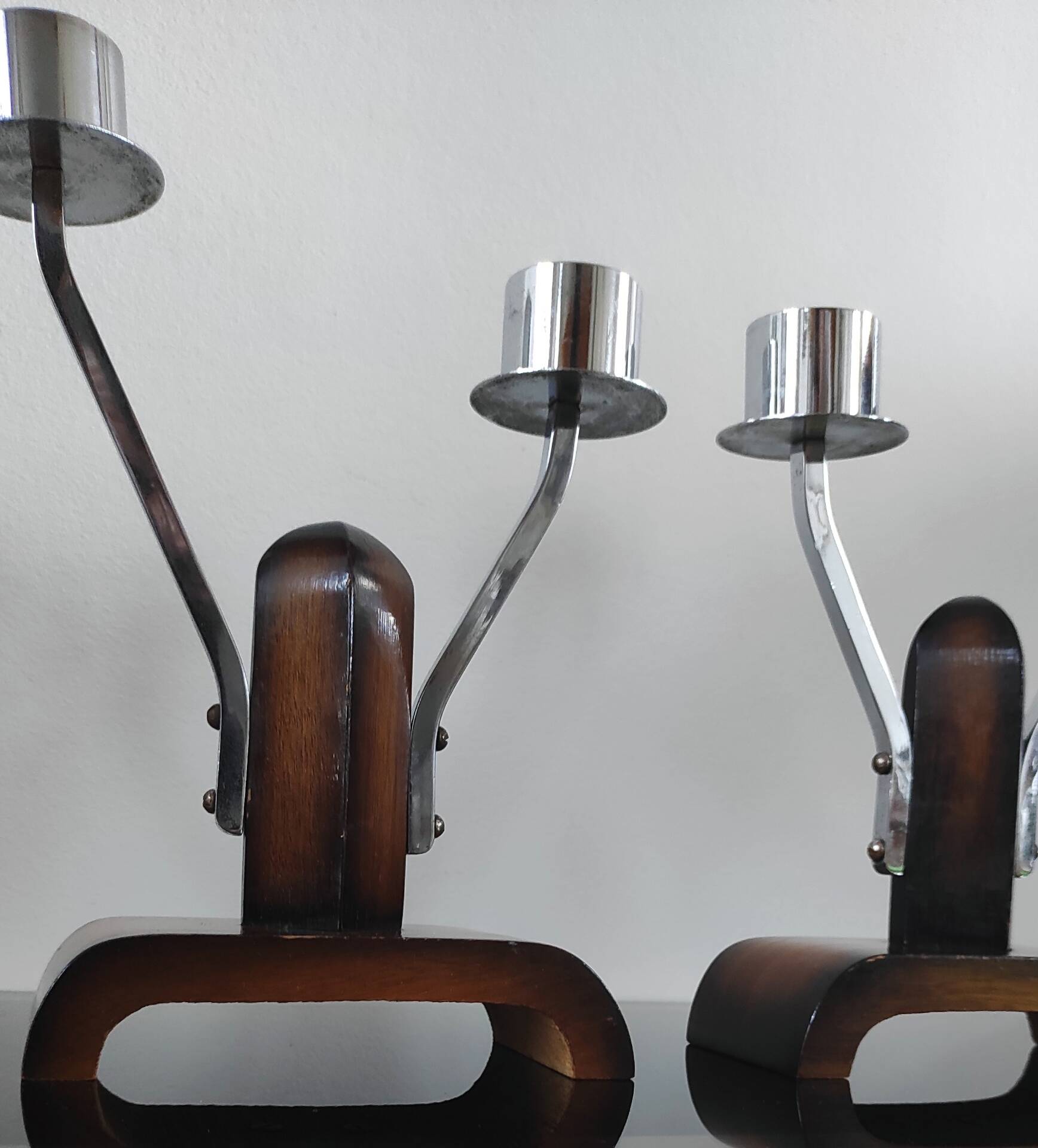 Pair of Art Deco candelabra