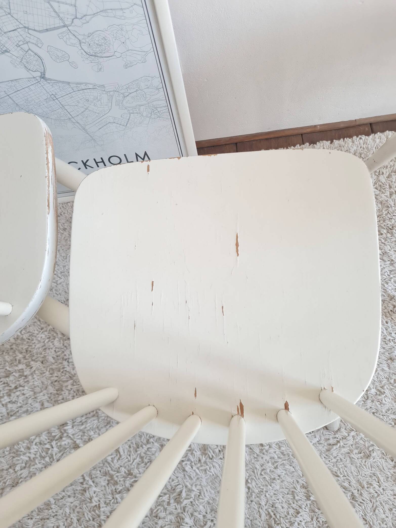 Set of six vintage Scandinavian chairs