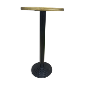 table mange debout art deco pied fonte noir avec plateau formica vintage