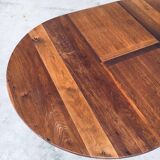 Popular Work Oak Extendable Dining Table, France, 1930s