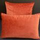 Duo of rust velvet cushions 50x50/40x58 cm