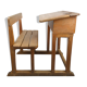 Pupitre écolier en bois
