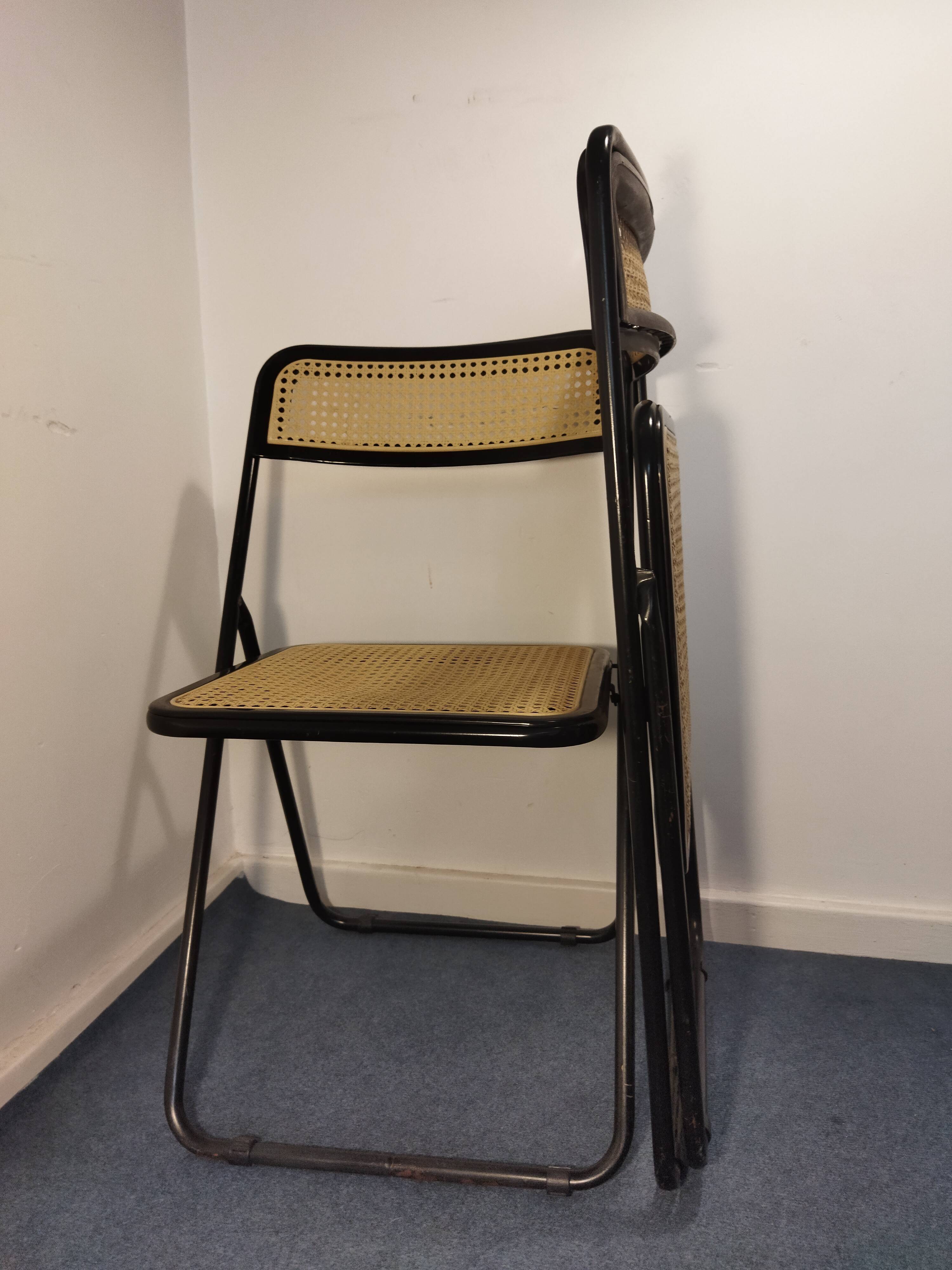 Pair of Italian folding chairs