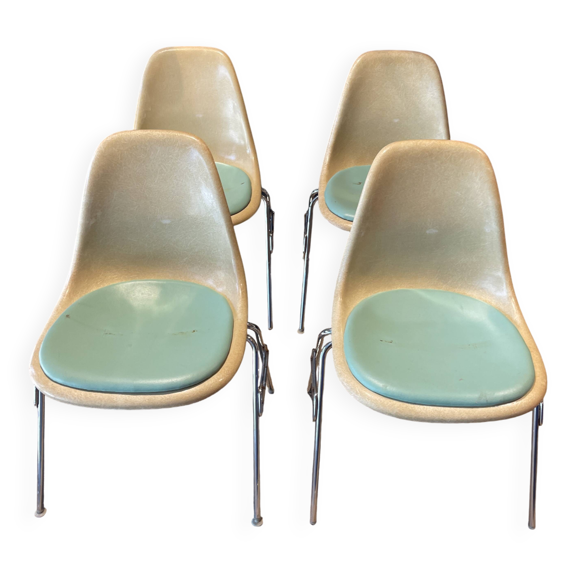 Set of 4 DSS chairs by Eames for Herman Miller, 1950s