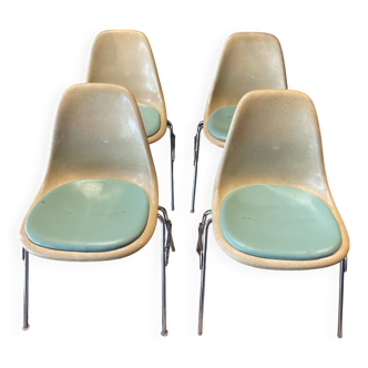 Set of 4 DSS chairs by Eames for Herman Miller, 1950s