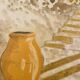 Signed pastel and watercolor painting of a Provençal landscape "the staircase"